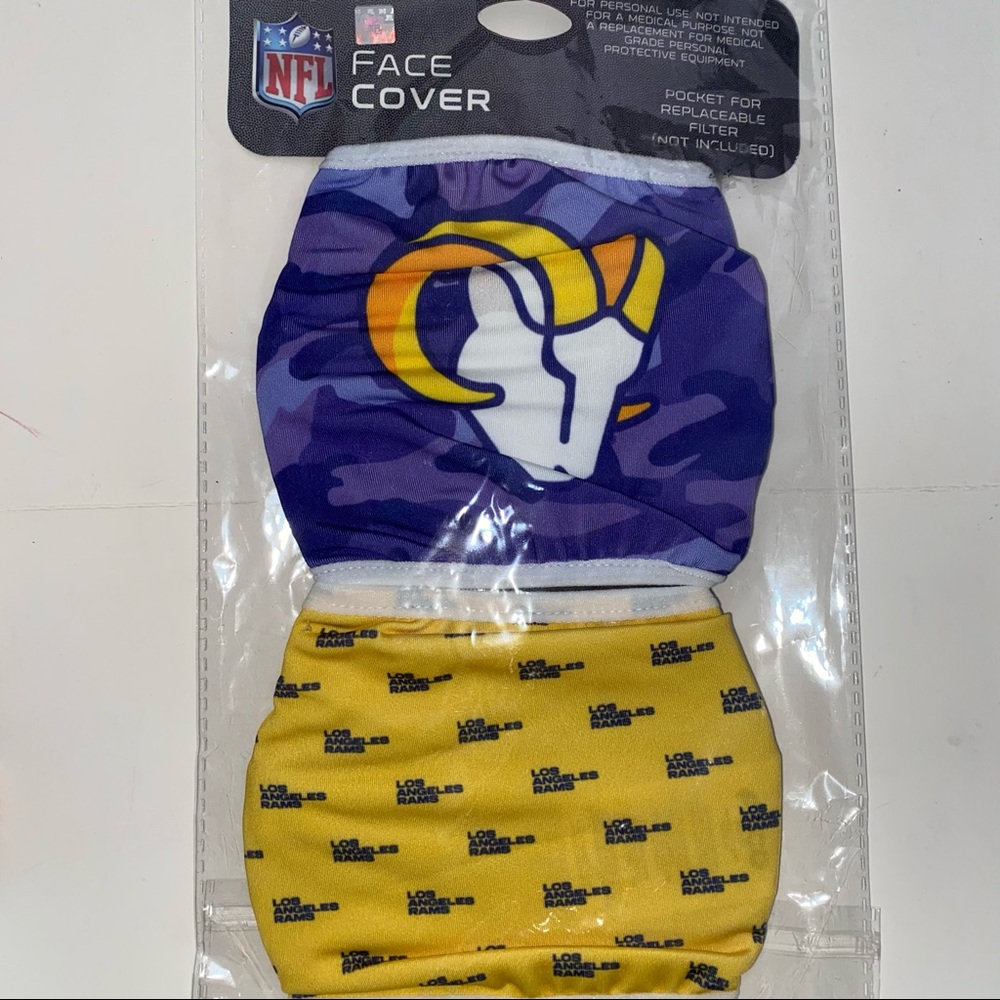 NEW NFL Los Angeles Rams Mask 2 Pack